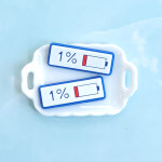 S451 고무 배터리 1퍼센트 데코덴파츠 핸드폰케이스만들기 탑꾸 재료 : 폰코니몰