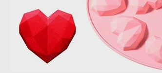 왕보석 컷팅 하트 6구 실리콘 몰드 비누만들기 : 비누야놀자