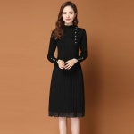 애니율 여성 가을 겨울 레이스 니트 원피스 G2729 : 애니율