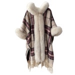 애니율 여성 가을 겨울 퍼 후드 망토 코트 G2736 : 애니율