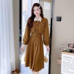 애니율 여성 봄 가을 셔츠넥 미디 원피스 G2795 : 애니율
