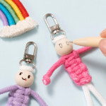 마크라메 인형(2개) diy 실 매듭 만들기 재료 키트 공예 체험 초등 교구 놀이 취미 세트 소근육발달 키링 고리 클래스 : 세일즈파워