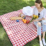 체크패턴 한강돗자리 피크닉매트 생활방수 세탁가능 : 브릿지스몰