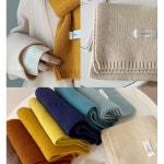 목도리 울 니트 커플 남여공용 숏 무지 머플러 단체 대량 답례품 : 순자네마켓