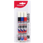 흑청적 3색 매직 펜 저자극 냄새 모나미 유성 매직 혼합 3개입 : 마린에어