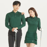 PGR골프 파크골프웨어 여성 라인배색 긴팔티셔츠 GT-4308 골프복 여자 녹색 청록 : 플레이위즈