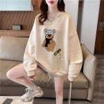 애니율 여성 봄 가을 오버핏 맨투맨 티셔츠 G2859 : 애니율