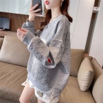 애니율 여성 봄 가을 캐릭터 오버핏 티셔츠 G2851 : 애니율