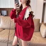 애니율 여성 봄 가을 캐주얼 오버핏 티셔츠 G2856 : 애니율