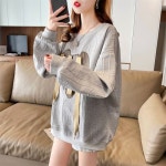 애니율 여성 봄 가을 오버핏 맨투맨 티셔츠 G2853 : 애니율
