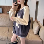 애니율 여성 봄 가을 캐주얼 오버핏 티셔츠 G2849 : 애니율