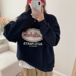 여성 오버핏 쭈리 callahan 레터링 맨투맨 : 베이직N