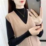 애니율 여성 봄 가을 꽈베기 니트 스웨터 조끼 G2894 : 애니율