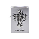 [지포] 250-18 TRIBAL CROSS EMB 1(CHROME)(R) : 캠핑파파