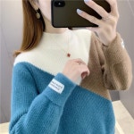 애니율 여성 가을 겨울 반폴라 니트 스웨터 G2929 : 애니율