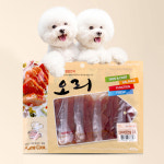 강아지 고기 육포 대용량 반려견 사사미 간식 홈쿡 오리 400g : 루니펫