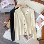 애니율 여성 봄 가을 브이넥 니트 가디건 G2969 : 애니율
