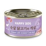 해피도그 강아지간식 애견캔 3종 혼합세트 12캔 (닭고기/게살/쌀밥) : 네츄럴랩