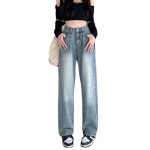 애니율 여성 봄 가을 빅사이즈 와이드 청바지 G3030 : 애니율