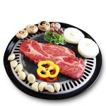 불판 고기 삽겹살 주물럭 돌판 구이팬 그릴 32cm 삼겹살 전골팬 오리 캠핑 : 마로스상회