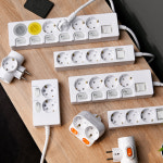 스윗홈 멀티탭 국산 16A 접지 연장선 납작 멀티 콘센트 개별 스위치 3구 5m : 스윗홈 스토어