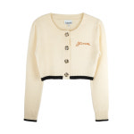 23SS 가니 로고 자수 울 크롭 가디건 K1813 354 : FARMSHOP