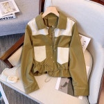 애니율 여성 봄 가을 빅사이즈 폴로넥 가죽 자켓 G3154 : 애니율