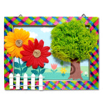 울타리 스칸디아모스 액자 만들기재료키트 초등 유치원 유아미술재료 집에서할수있는놀이 : 생활더플러스