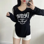 다운타운 루즈핏 찰랑 V넥 티셔츠 (3color) : 예낭낭