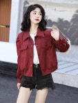 애니율 여성 봄 가을 폴로넥 숏 자켓 점퍼 G3164 : 애니율