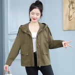 애니율 여성 봄 가을 바람막이 후드 야상 점퍼 G3166 : 애니율