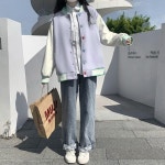 애니율 여성 봄 가을 캐주얼 오버핏 야구점퍼 G3183 : 애니율