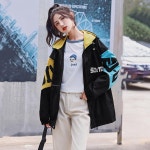 애니율 여성 봄 가을 바람막이 오버핏 후드 점퍼 G3188 : 애니율