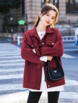 애니율 여성 봄 가을 데님 폴로넥 청자켓 G3193 : 애니율