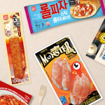 한성마트 롤피자 핫바 크래미 편A 세트. 편의점 PC방 학생 군인 간식 야식 선물 : 지브로와