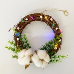 유치원 부모참여수업 목화꽃 LED 리스만들기 (4인용) 취미생활 만들기키드 : 모아마켓77