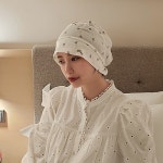 베베비니 봄 여름 실내 항암비니 면 두건 주방 : 모위드