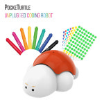 포켓터틀 로봇(오렌지) 스타트 키트(마커+스티커+7종 카드 포함) 언플러그드 교육용 코딩로봇 : 로보몰