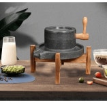 수동 원두 분쇄기 커피 참깨 곡물 분말 그라인더 맷돌 맷돌 20x30cm+나무받침+두부틀 : 오케이트레이드