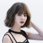 뿌이뿌이가발 펌다 러블리 단발 물결 웨이브 패션 헤어 전체 통가발 : 뿌이뿌이가발