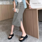 애니율 여성 봄 여름 캐주얼 밴딩 롱 스커트 G3273 : 애니율
