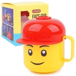 옥스포드 캡 얼굴 한손컵 뚜껑컵 물컵 양치컵-레드 구디백 답례품 단체선물 : 베베콩콩