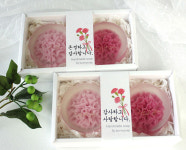 카네이션 비누꽃 연분홍 진분홍 2구 수제비누 용돈박스 감사의 선물 답례품 : 보니솝