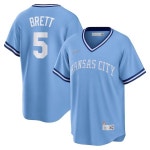 [해외] 791955 나이키 MLB George Brett 캔자스시티 로열스 로드 쿠퍼스타운 컬렉션 플레이어 저지 라이트블루 : 제이컴퍼니마켓