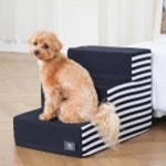 강아지 침대옆 3단계단 점프방지 반려견스텝 개린이 입양견 웰시코기 애완견 숏다리 : 불코기