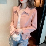 애니율 여성 봄 가을 폴로넥 숏 자켓 G3447 : 애니율
