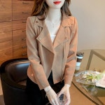 애니율 여성 봄 가을 숄카라 숏 자켓 G3446 : 애니율