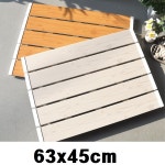 찜질방 목욕탕 온천 5줄 나무무늬 우드 화장실 욕실 인테리어 사각 발판 화원 : 제이원 마켓