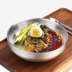 이중 스텐 냉면기 업소용 냉면그릇 비빔밥 덮밥 라면 칼국수그릇 무광 중형 : 동네그릇가게