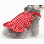 애견패션 평상복 체크리본 강아지옷 의류티 펫티셔츠 : 럭키공장
